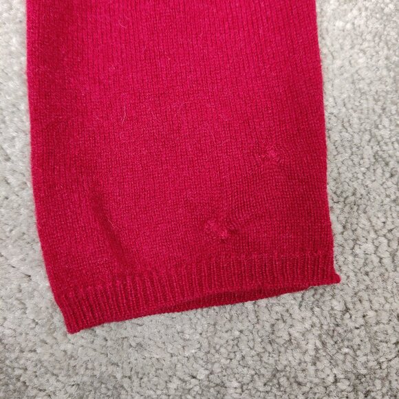 Lord & Taylor Women's 100% Cashmere V-neck Red Sweater Size Medium Quiet Luxury - Picture 8 of 8